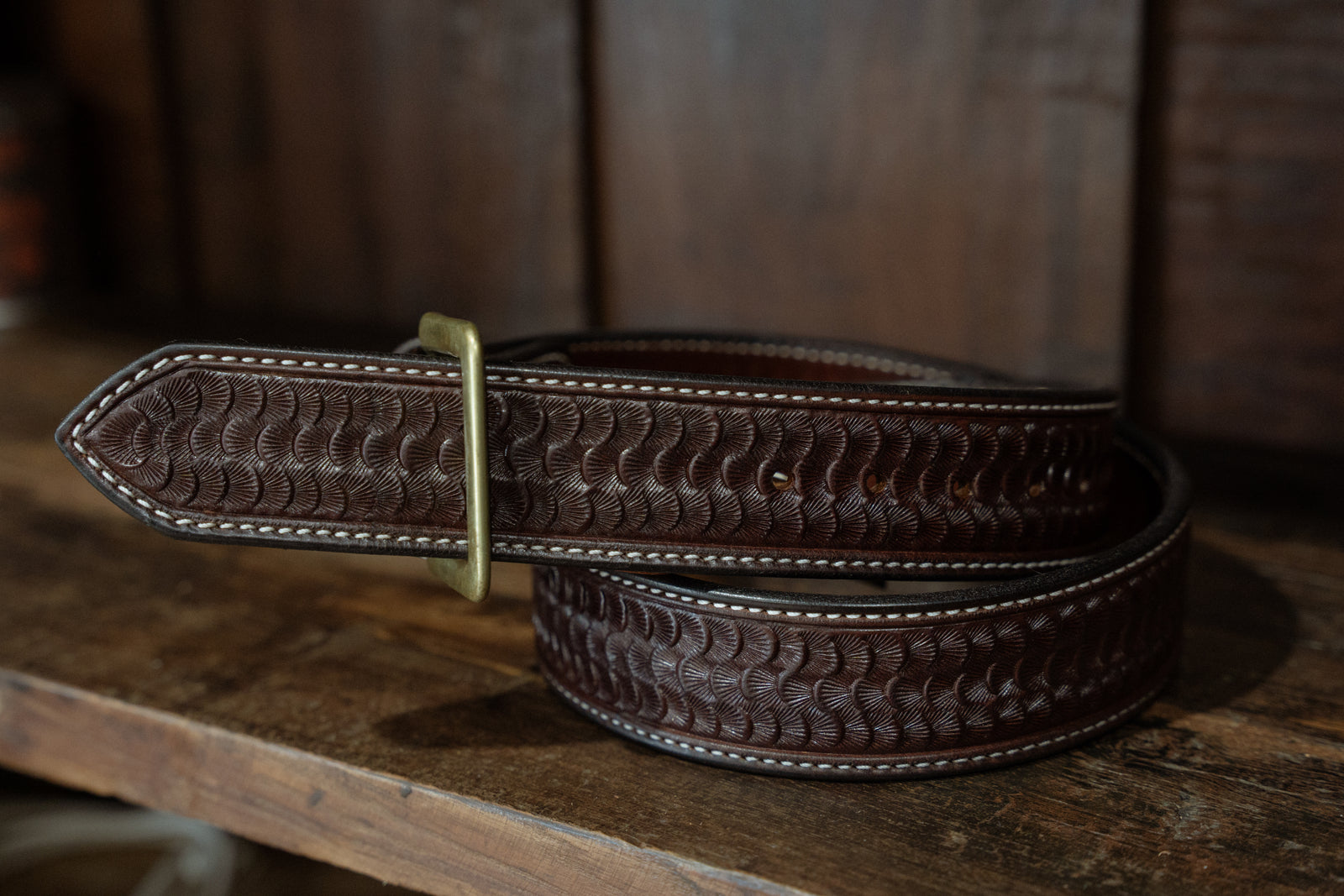 Western Chocolate Swirl Belt