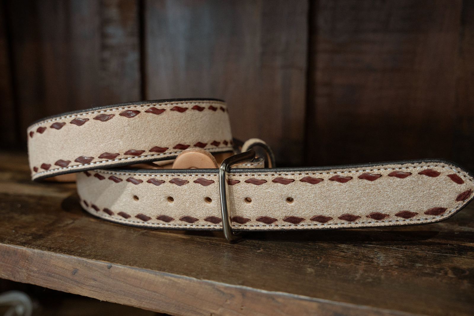 Roughout Buckstich Belt